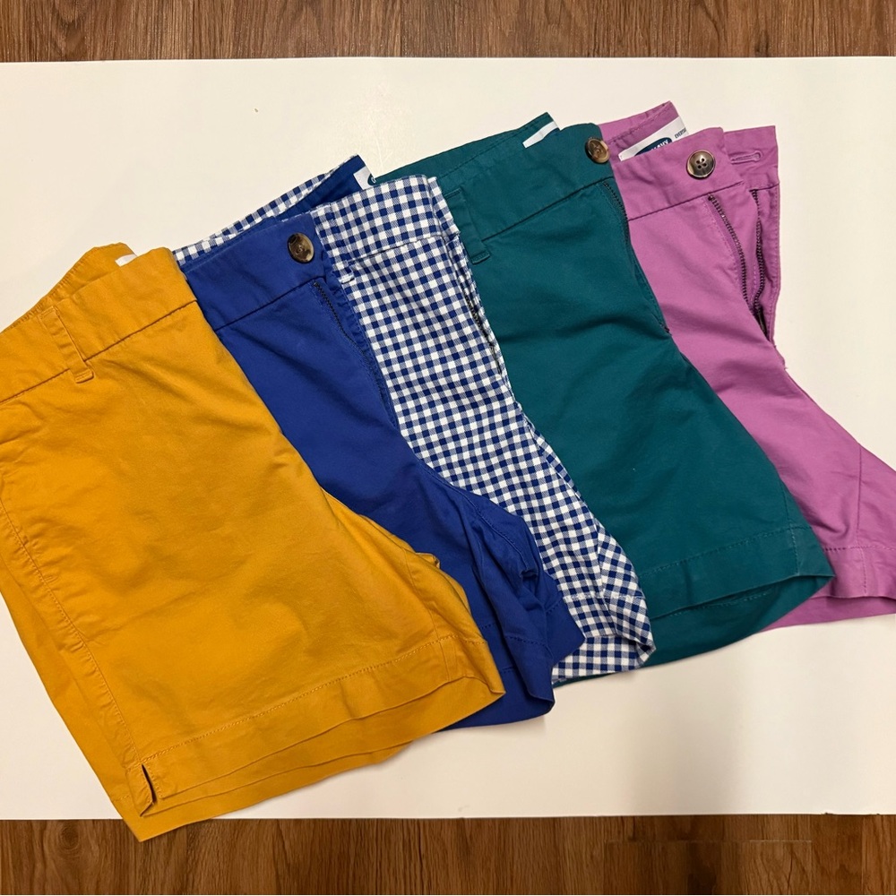 Old Navy Women's Shorts in Yellow, Blue, Teal, and Purple